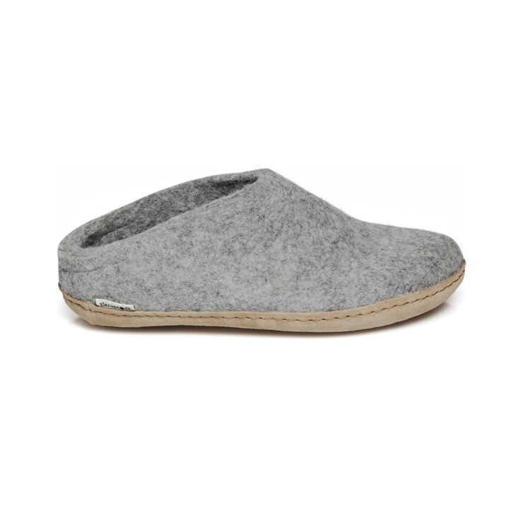 Glerups The Slip-On With Leather Sole in Grey  Unisex Footwear