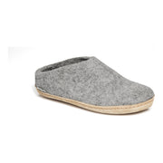 Glerups The Slip-On With Leather Sole in Grey  Unisex Footwear
