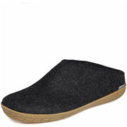 Glerups The Slip-On With Natural Rubber Sole - Honey in Charcoal  Unisex Footwear