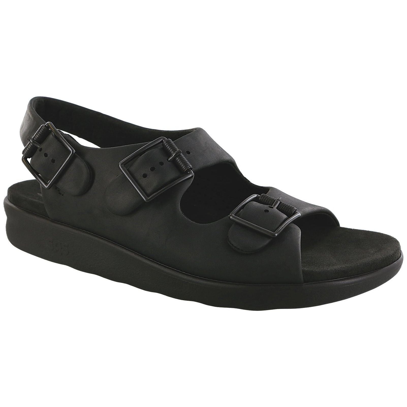 SAS Men's Bravo Heel Strap Sandal In Black Bear Wide  Men's Footwear