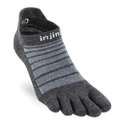 Injinji Men's Lightweight No Show Wool Socks in Charcoal  Footwear