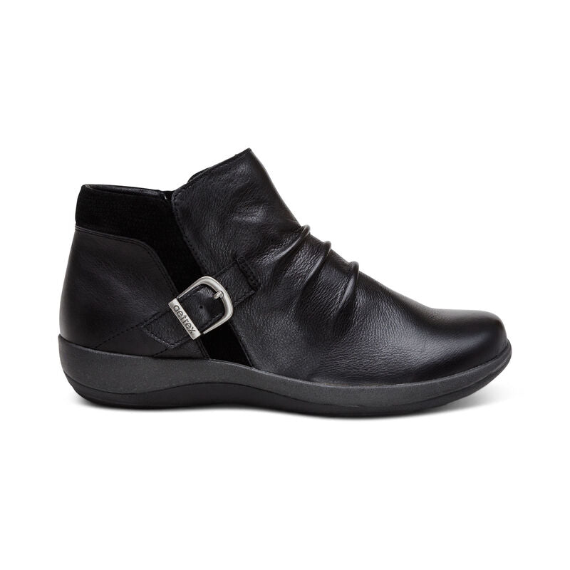 Aetrex Women's Luna Ankle Boot in Black  Women's Footwear