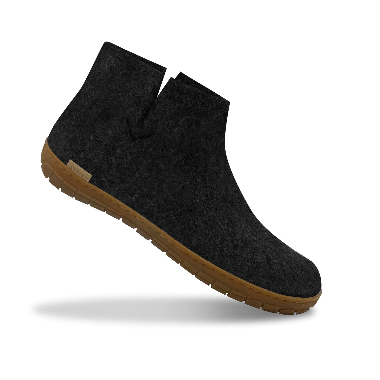 Glerups The Boot With Natural Honey Rubber Sole in Charcoal  Unisex Footwear