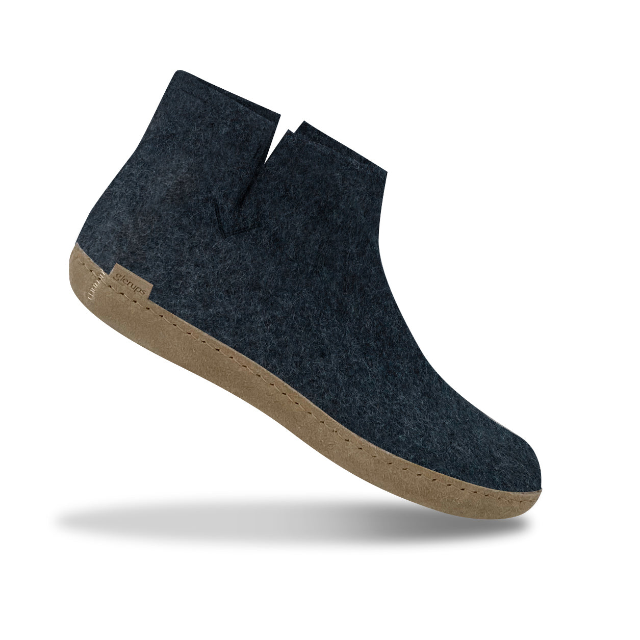 Glerups The Boot With Leather Sole in Denim  Unisex Footwear
