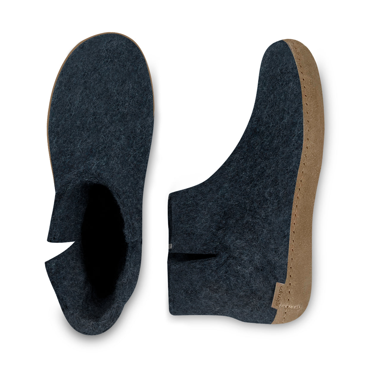 Glerups The Boot With Leather Sole in Denim  Unisex Footwear