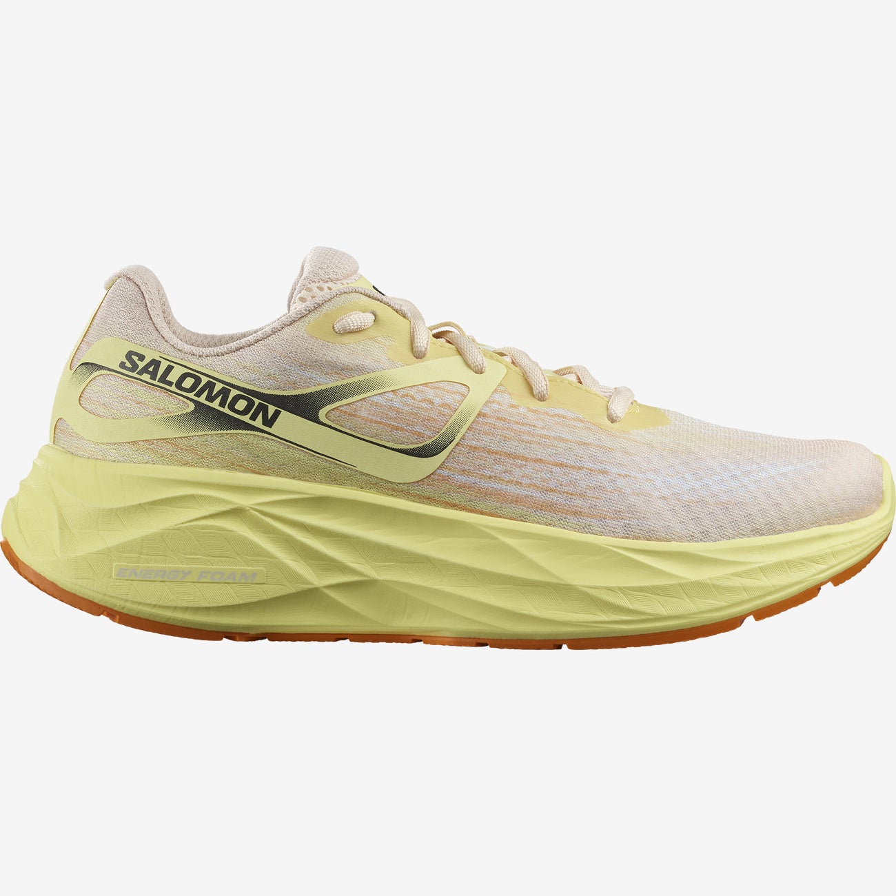 Salomon Women's Aero Glide Running Shoes in Tender Peach Yellow Iris White  Women's Footwear