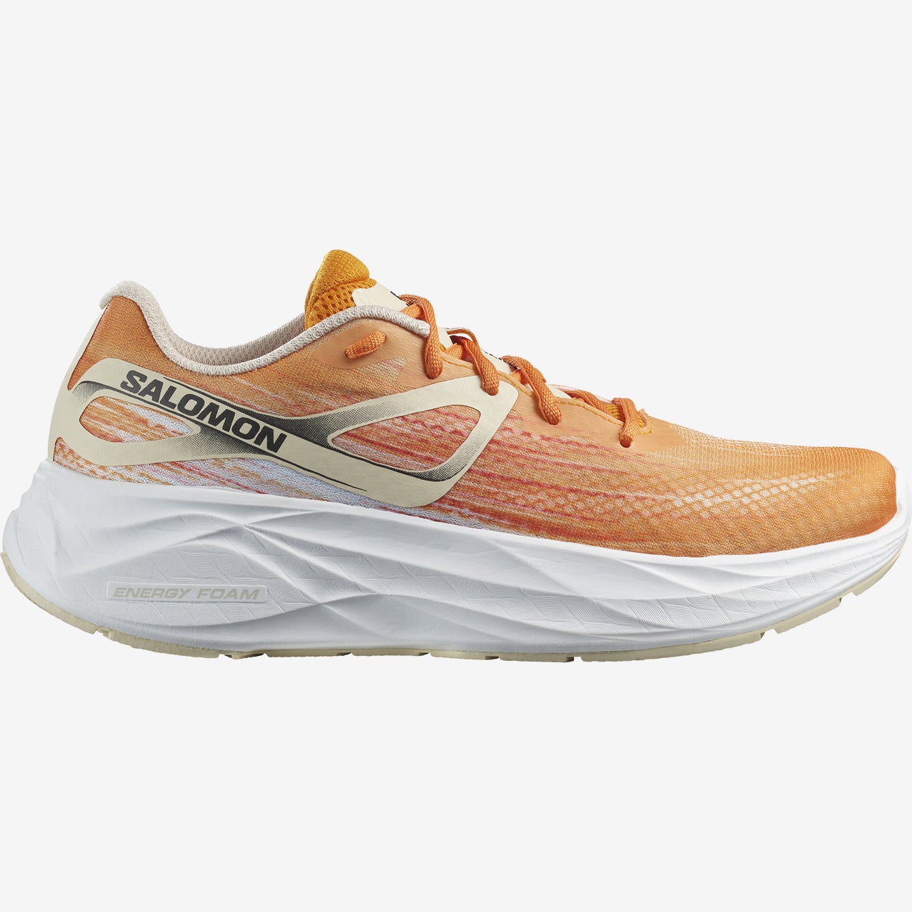 Salomon Men's Aero Glide Running Shoes in Orange Pepper Bleached Sand white  Men's Footwear