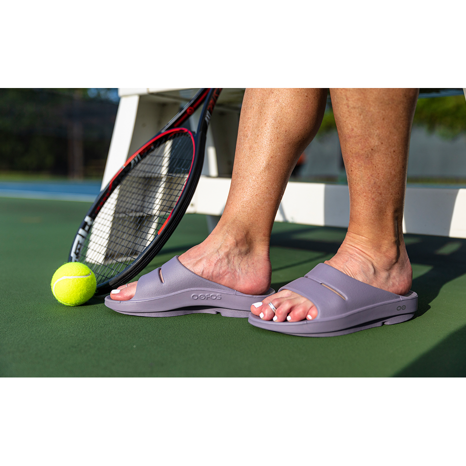 OOFOS Unisex Ooahh Slide Sandals in Mauve  Men's Footwear