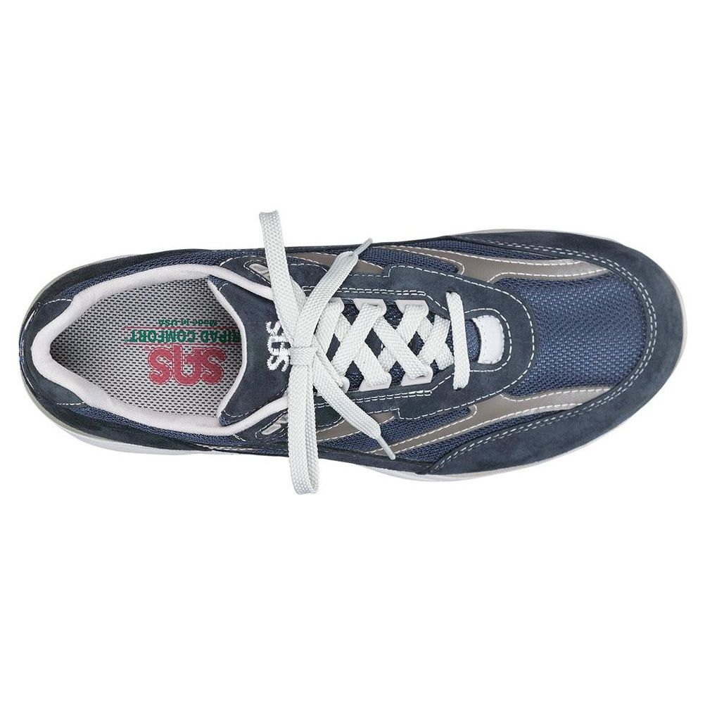 SAS Men's Journey Mesh Lace Up in Blue Wide  Men's Footwear