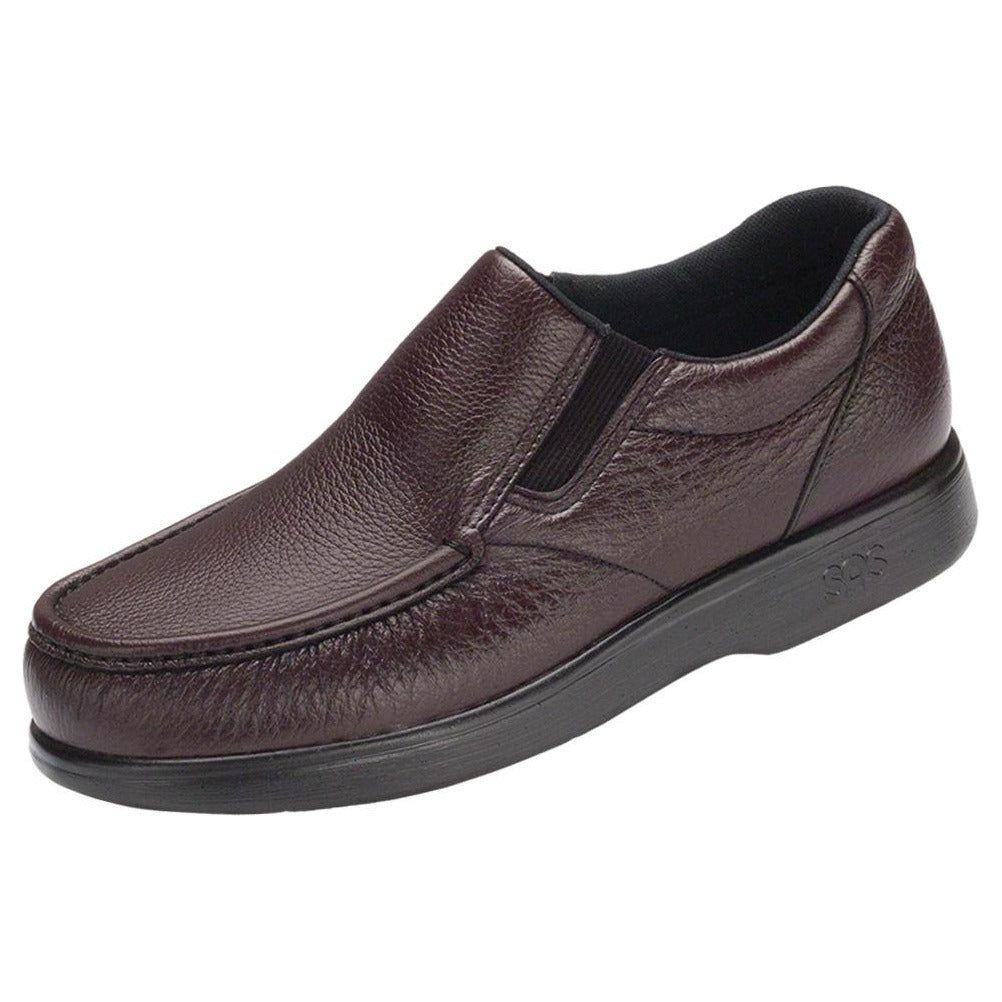 SAS Men's Side Gore Slip On in Cordovan Wide  Men's Footwear