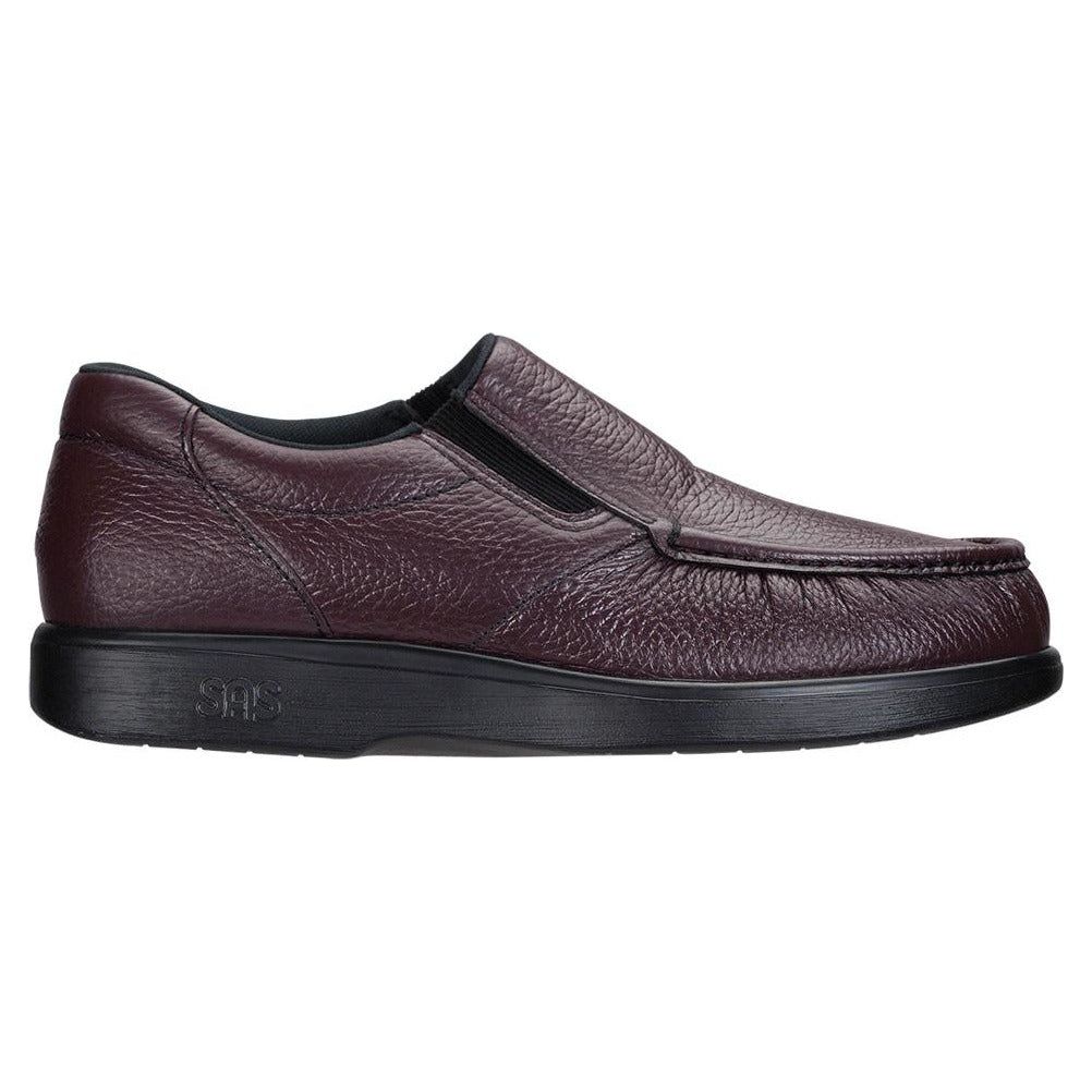 SAS Men's Side Gore Slip On in Cordovan Wide  Men's Footwear