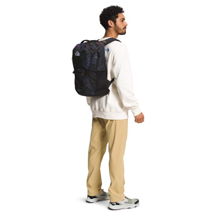 The North Face Jester Backpack in TNF Black Trail Glow Print/TNF Black