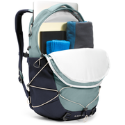 The North Face Women's Borealis Backpack in Silver Blue TNF Navy Gardenia White  Accessories