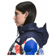 The North Face Women's Printed 1996 Retro Nuptse Jacket In Blue IC Geo Print