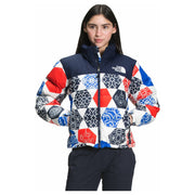 The North Face Women's Printed 1996 Retro Nuptse Jacket In Blue IC Geo Print  Coats & Jackets