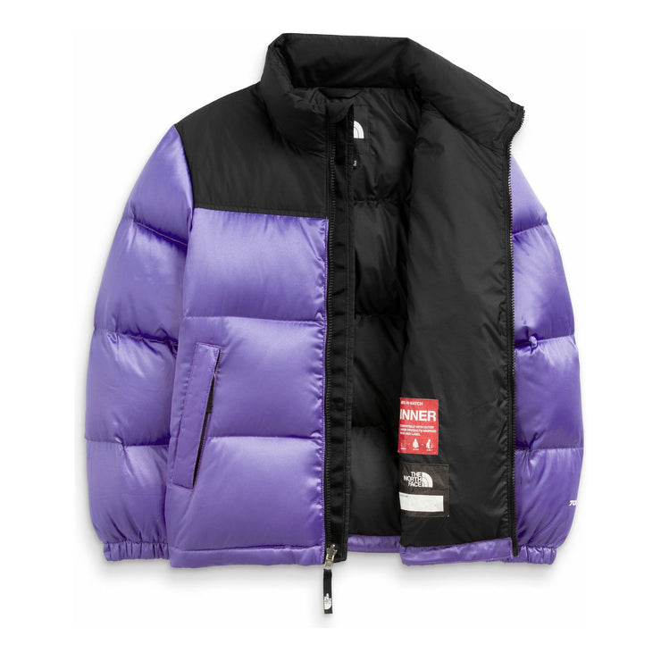 The North Face Youth Printed 1996 Retro Nuptse in Sweet Violet