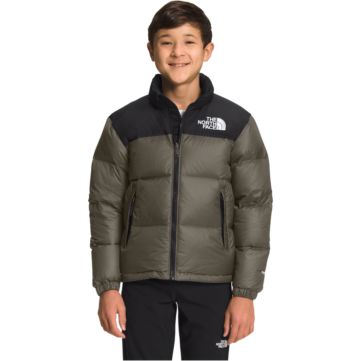 The North Face Teen 1996 Retro Nuptse Jacket in New Taupe Green