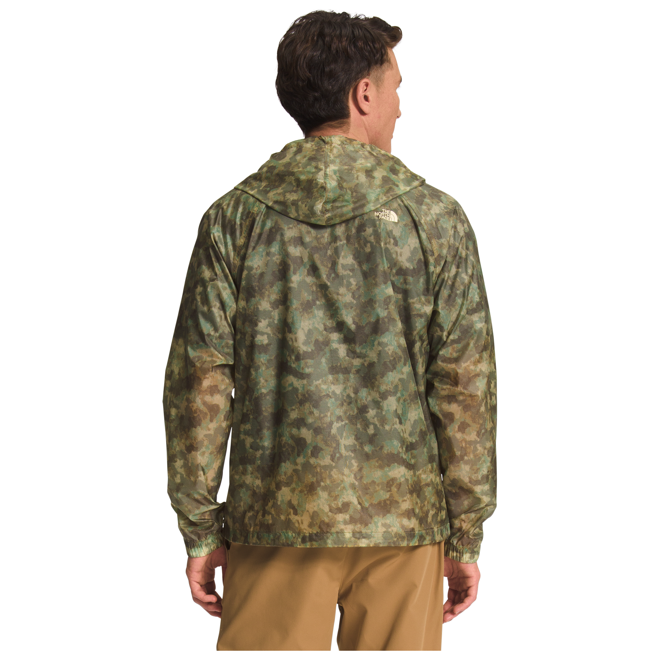 The North Face Men's Hertiage Wind Jack in Military Olive Stippled Camo Print  Men's Apparel