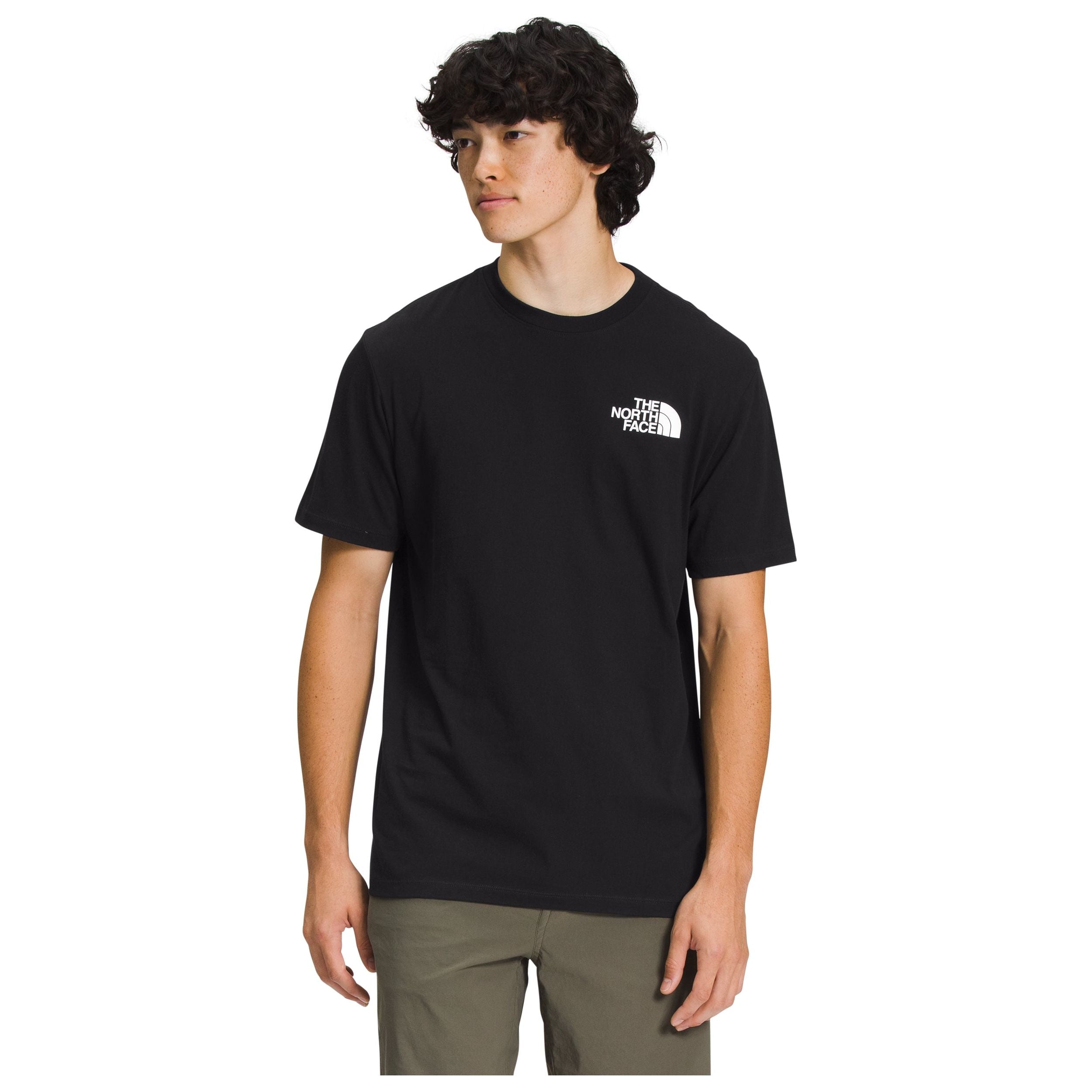 The North Face Men's Short Sleeve Box NSE Tee in TNF Black TNF White  Apparel & Accessories