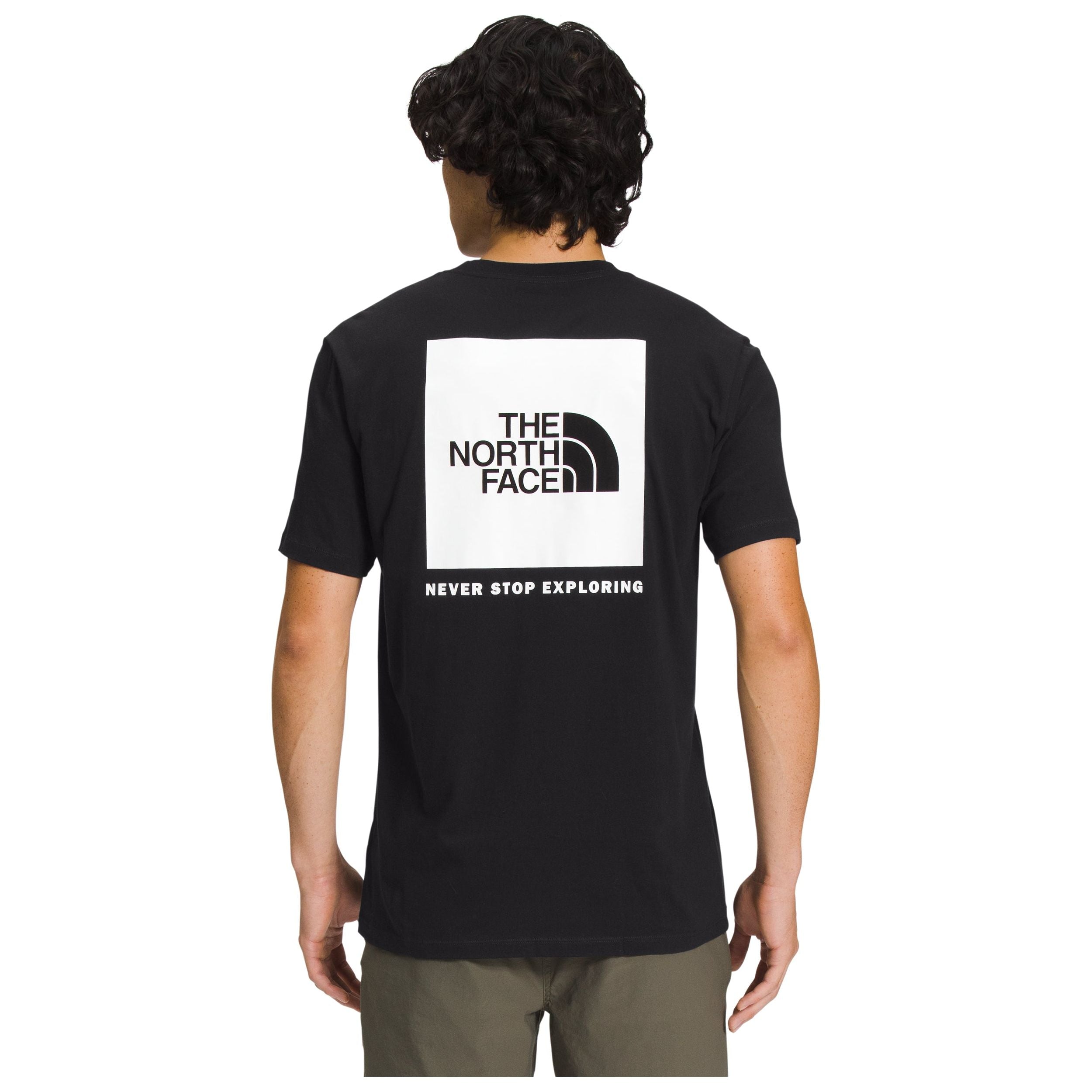 The North Face Men's Short Sleeve Box NSE Tee in TNF Black TNF White  Apparel & Accessories