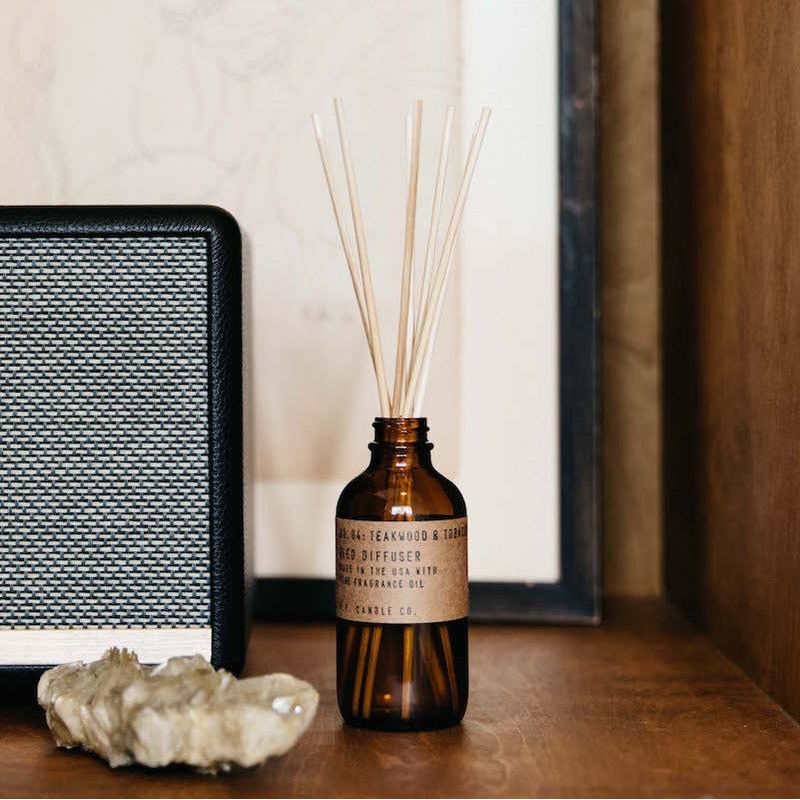 P. F. Candle Co 3.5 oz Reed Diffuser - Teakwood & Tobacco  Accessories