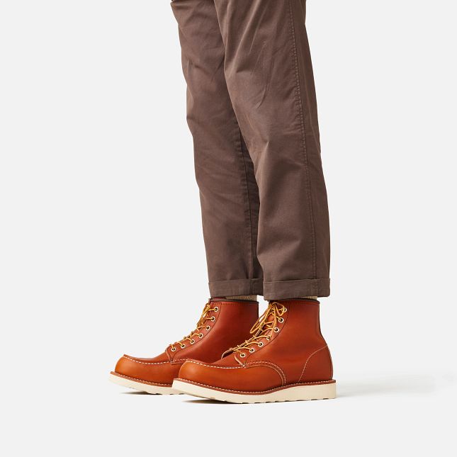 Red Wing Men's Classic Moc 6-inch Boot 875 in Brown Oro Legacy Leather  Men's Footwear