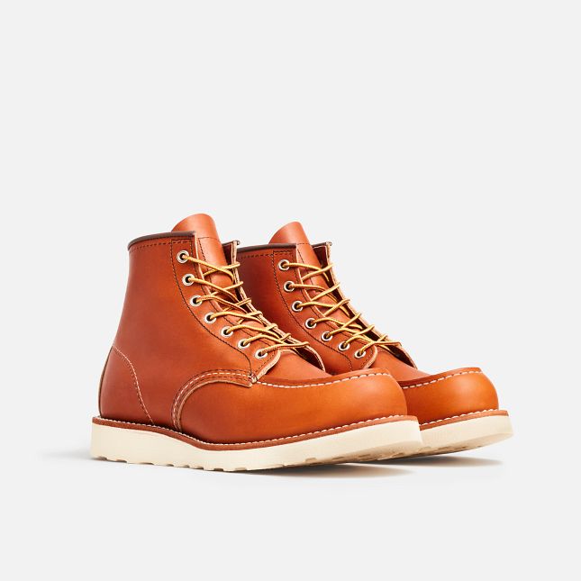 Red Wing Men's Classic Moc 6-inch Boot 875 in Brown Oro Legacy Leather  Men's Footwear