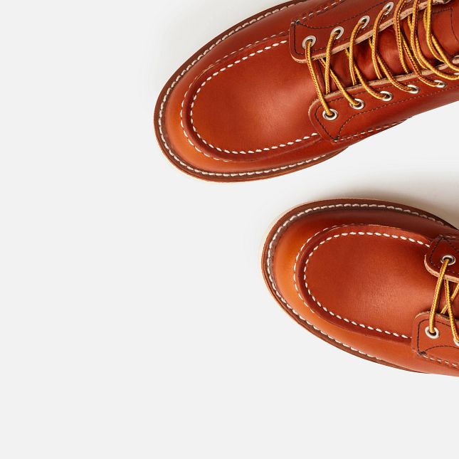 Red Wing Men's Classic Moc 6-inch Boot 875 in Brown Oro Legacy Leather  Men's Footwear