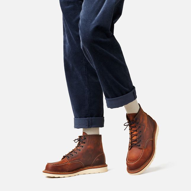 Red Wing Men's Classic Moc 6-inch Boot 1907 In Copper Rough and Tough Leather  Men's Footwear