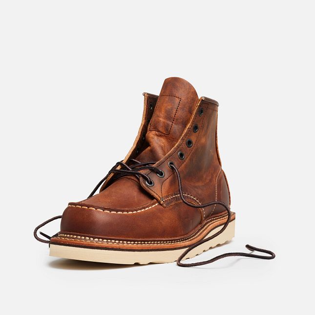 Red Wing Men's Classic Moc 6-inch Boot 1907 In Copper Rough and Tough Leather  Men's Footwear