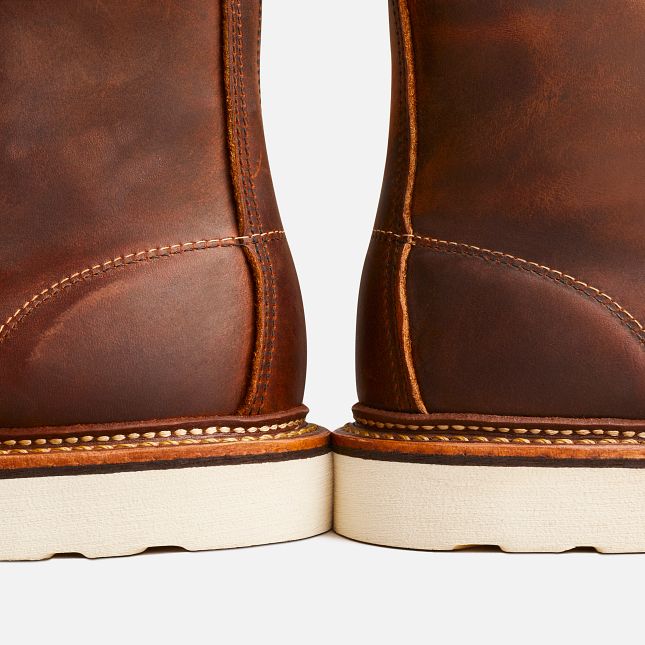 Red Wing Men's Classic Moc 6-inch Boot 1907 In Copper Rough and Tough Leather  Men's Footwear