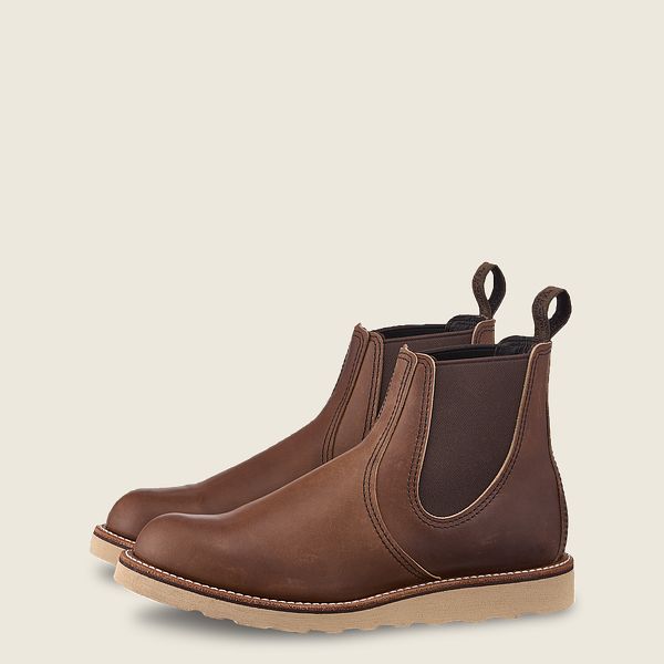 Red Wing Men's 6-Inch Classic Chelsea Boot 3190 In Amber Harness Leather  Men's Footwear
