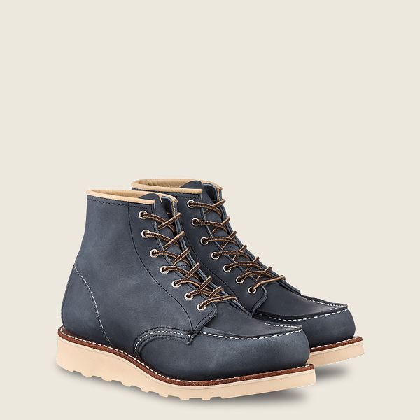 Red Wing Women's Classic Moc 6-inch Short Boot 3353 in Indigo Legacy Leather  Women's Footwear