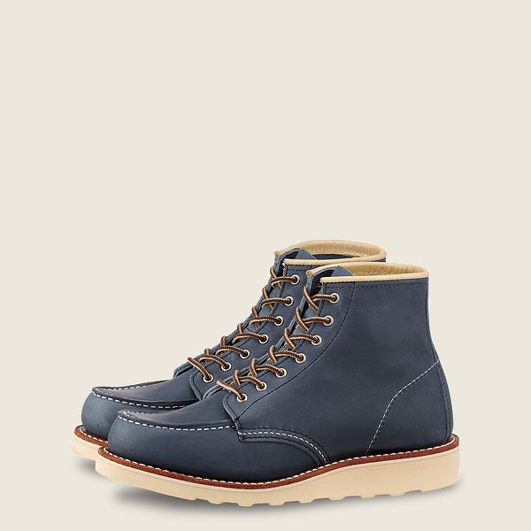 Red Wing Women's Classic Moc 6-inch Short Boot 3353 in Indigo Legacy Leather  Women's Footwear