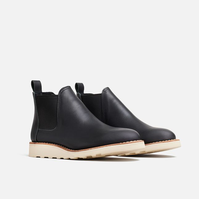 Red Wing Women's Classic Chelsea Short Boot 3444 In Black Boundary Leather  Women's Footwear