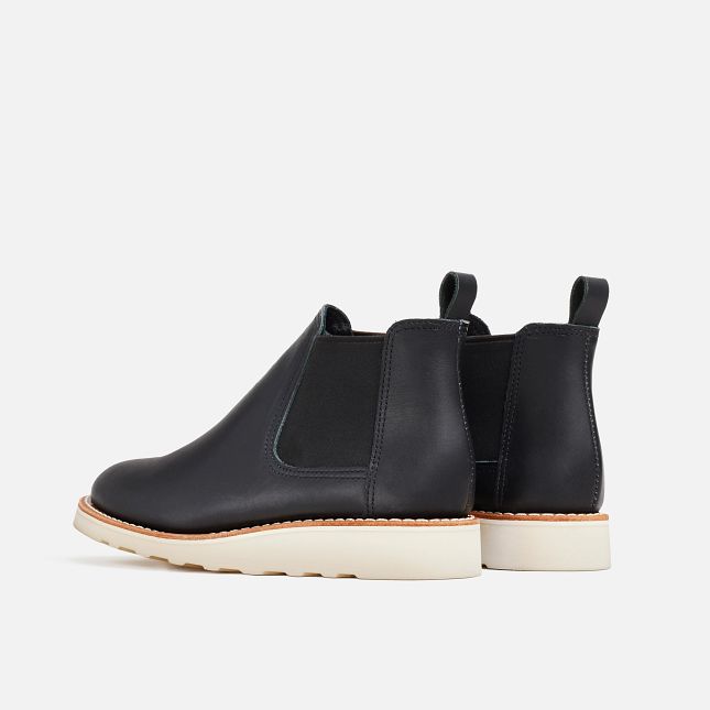 Red Wing Women's Classic Chelsea Short Boot 3444 In Black Boundary Leather  Women's Footwear