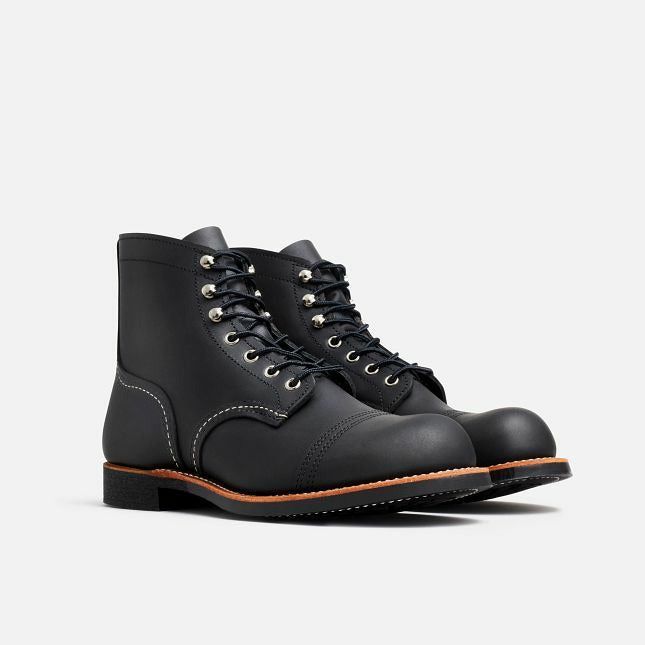 Red Wing Men's Iron Ranger 6" Boot 8084 in Black Harness Leather  Men's Footwear
