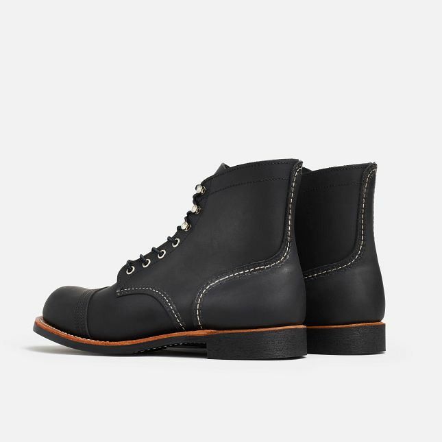 Red Wing Men's Iron Ranger 6" Boot 8084 in Black Harness Leather  Men's Footwear