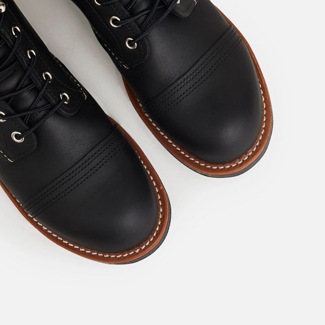 Red Wing Men's Iron Ranger 6" Boot 8084 in Black Harness Leather  Men's Footwear