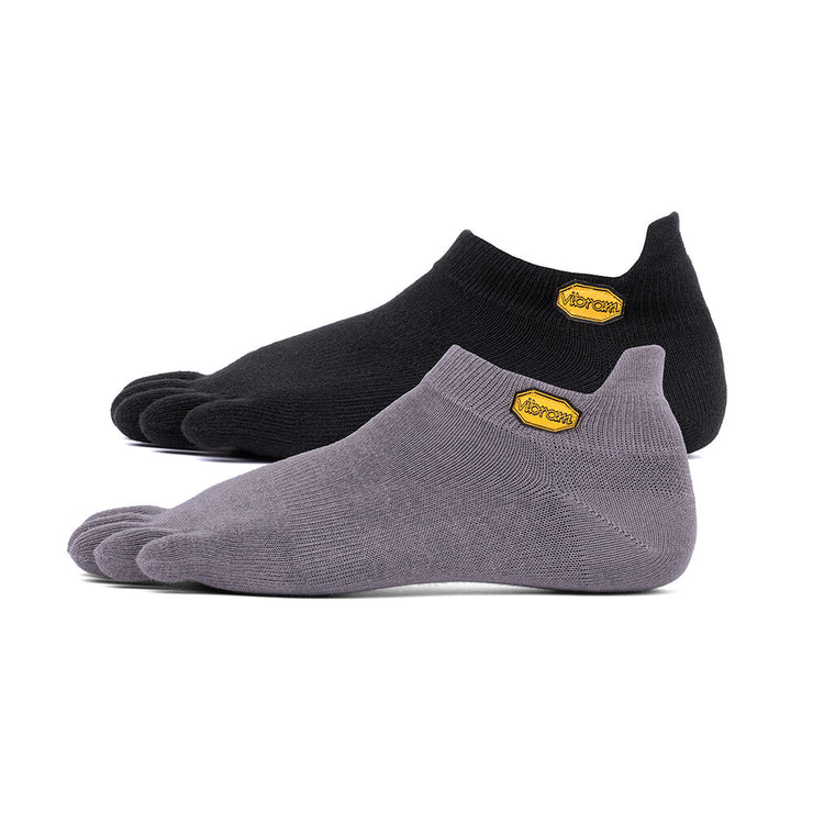 Vibram 5Toe Sock No Show 2 Pack in Black/Grey  Socks