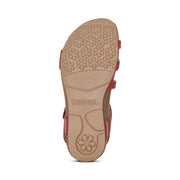 Aetrex Women's Jillian Braided Quarter Strap in Red  Women's Footwear