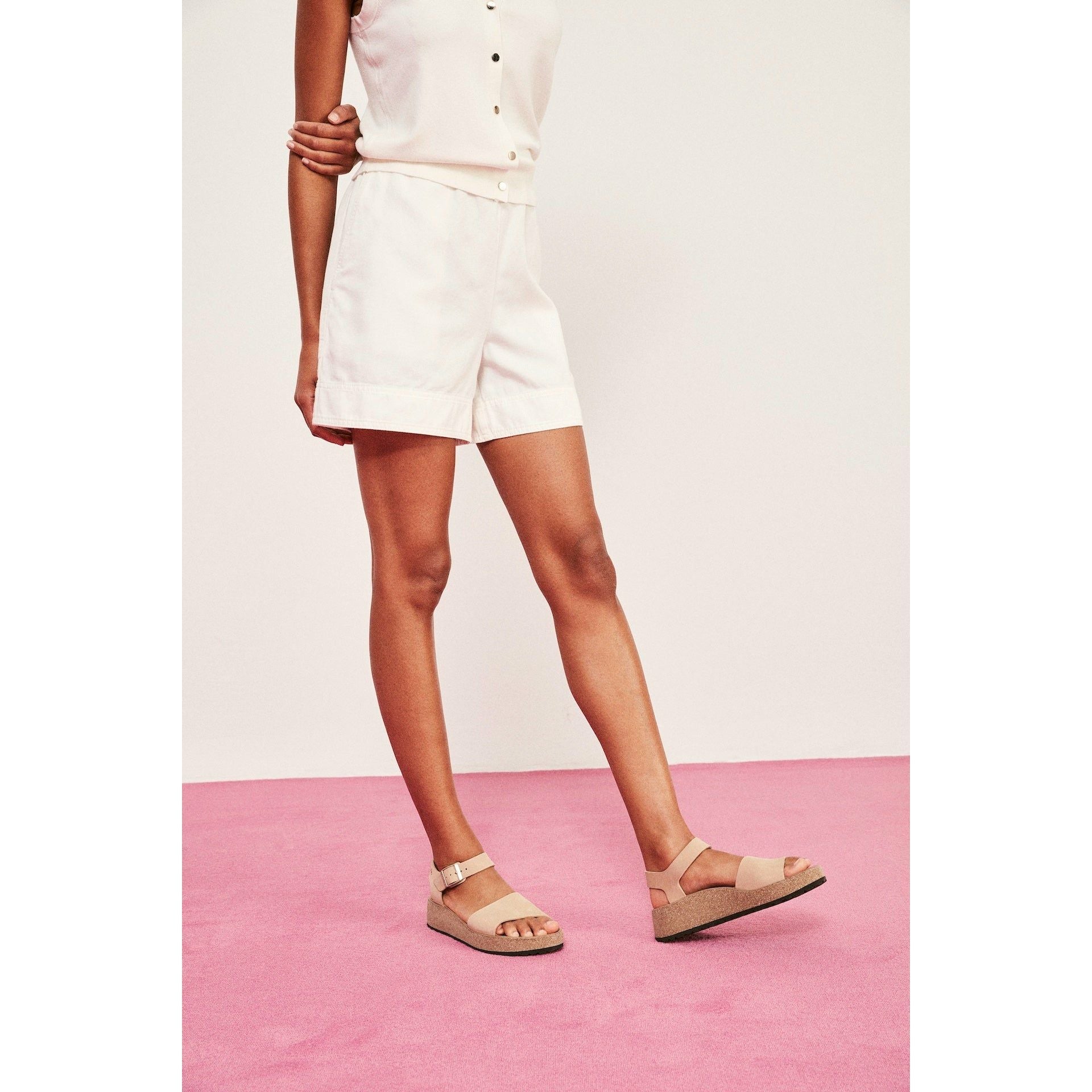 Birkenstock Glenda Nubuck Leather in Sandcastle  Women's Footwear