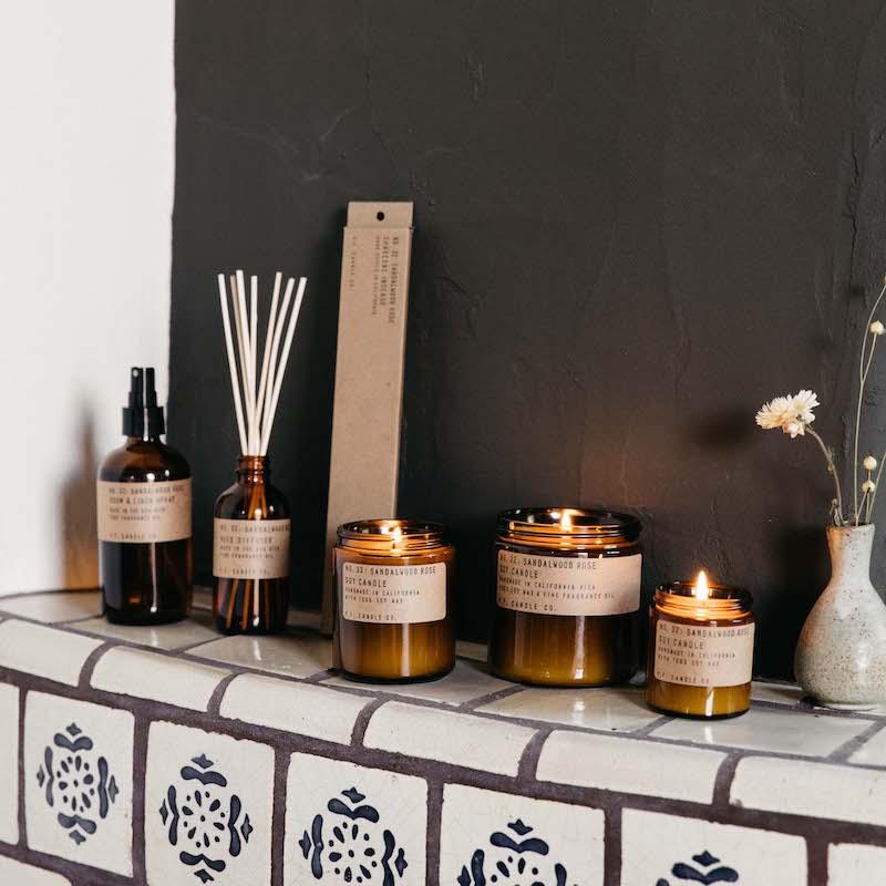 P. F. CANDLE CO. 3.5 OZ STANDARD SOY CANDLE - SANDALWOOD ROSE  Accessories