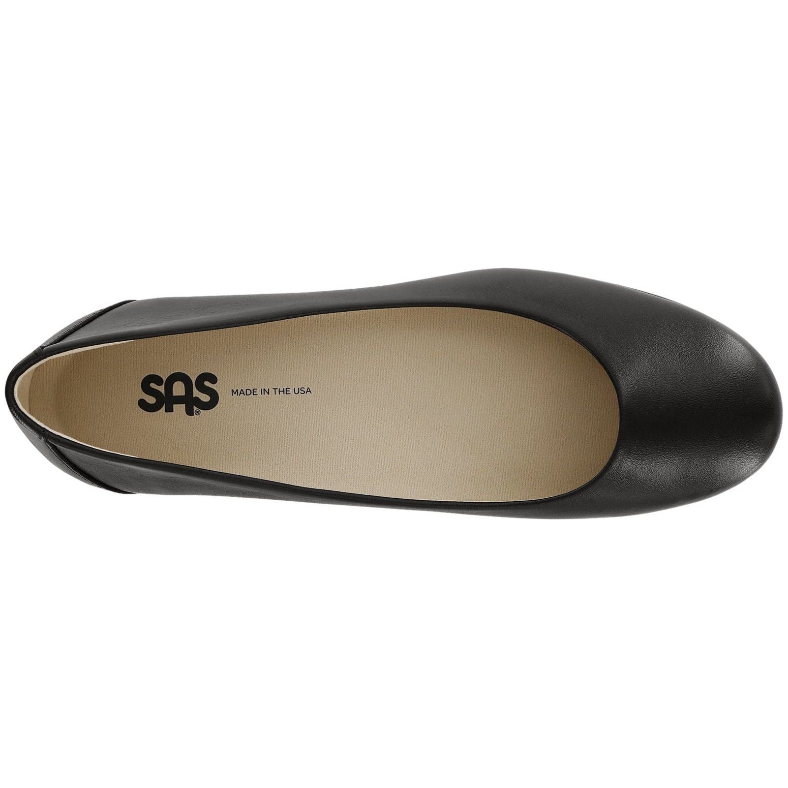 SAS Women's Scenic Ballet Flat in Black Wide  Women's Footwear