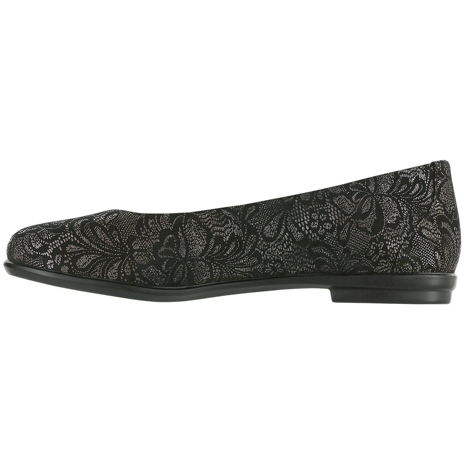 SAS Women's Scenic Ballet Flat in Black Lace Wide  Women's Footwear