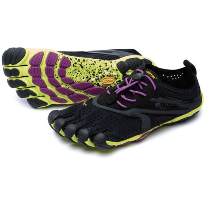 Vibram Women's V-Run in Black/Yellow/Purple