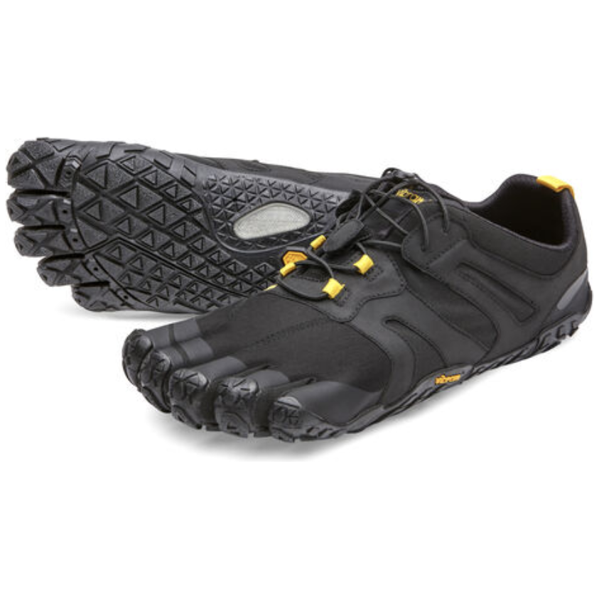 Vibram Women's V-Trail 2.0 in Black Yellow  Women's Footwear