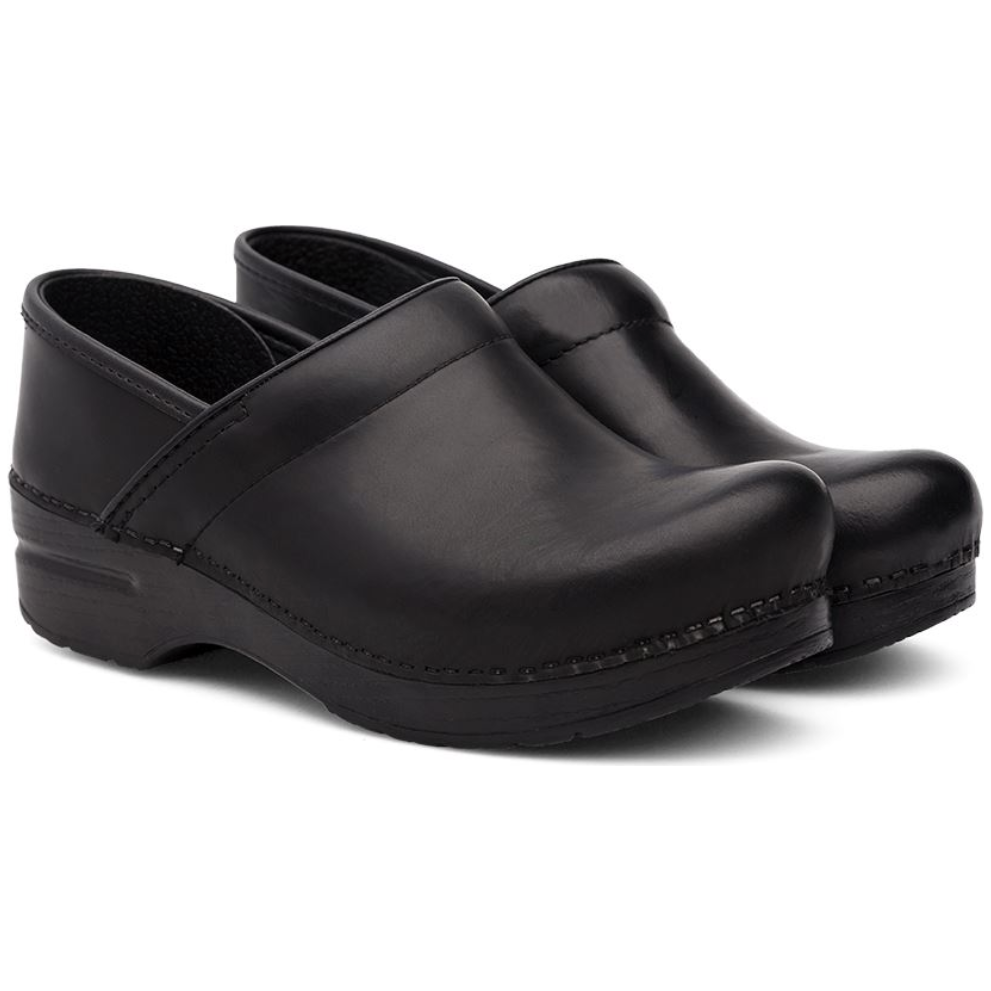 Dansko Women's Professional Clog in Black Cabrio  Women's Footwear