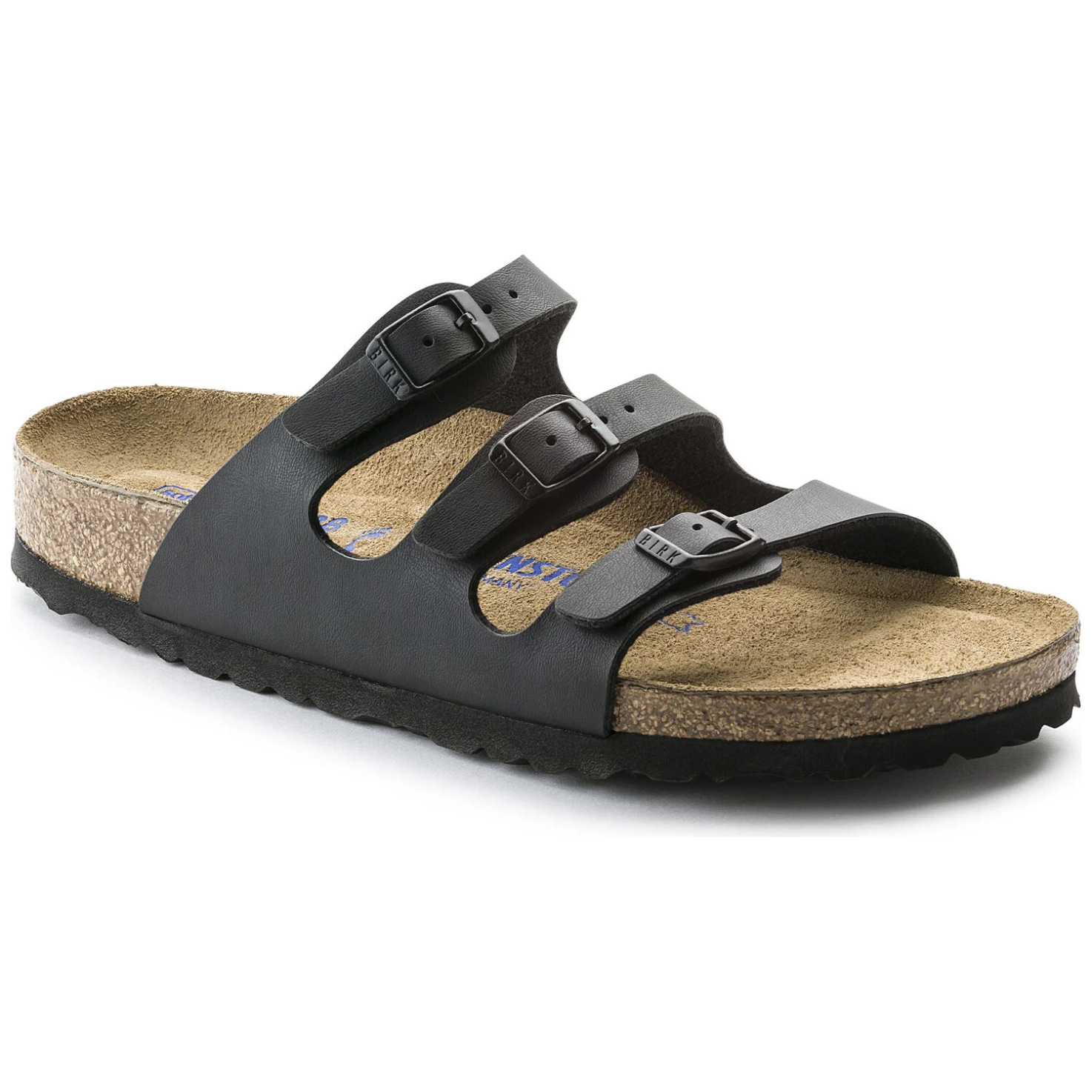 Birkenstock Women's Florida Birko-Flor Soft Footbed Sandal in Black  Women's Footwear