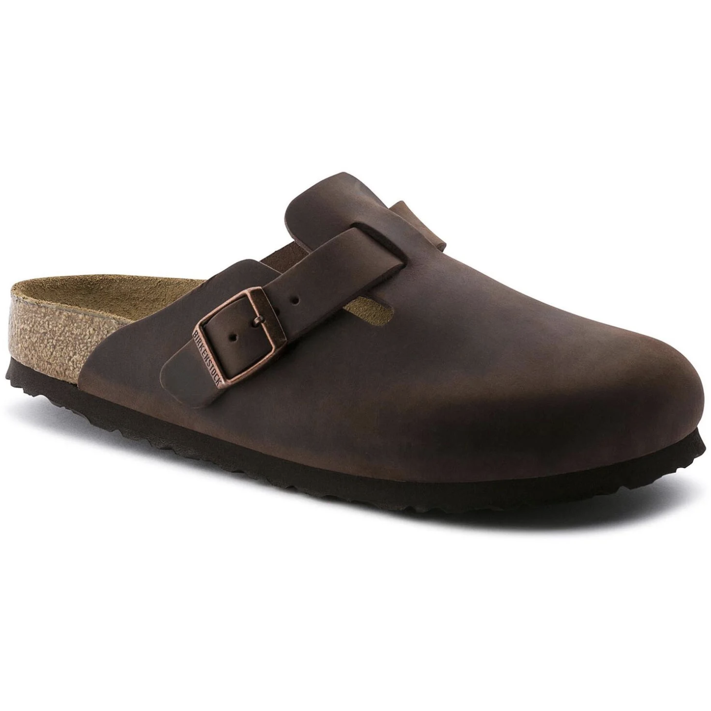 Birkenstock Boston Oiled Leather Soft Footbed Clog in Habana  Unisex Footwear